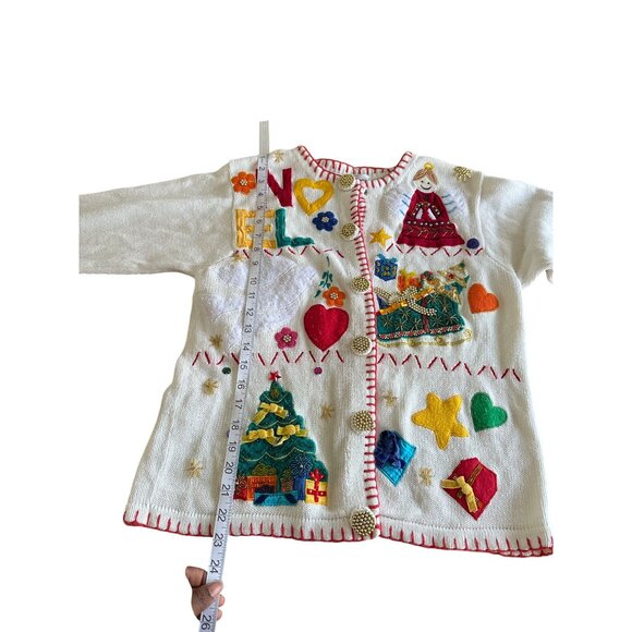 Festive Cardigan with Holiday Embroidery - Picture 6 of 12